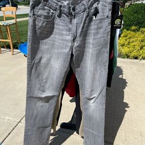 Grey Gap straight leg jeans 34x34